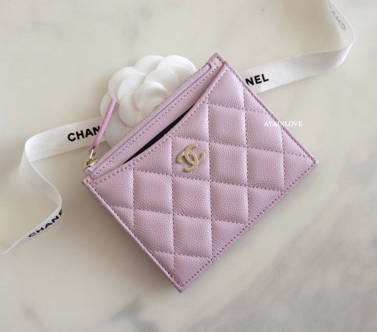 New Chanel Card Holder With Zip in - COME BAG BRANDNAME
