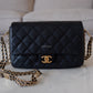 CHANEL 23C Black Caviar CC You 24cm Small Flap Bag Gold Hardware