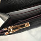 CHANEL Black Caviar Microchipped Classic Wallet On Chain Gold Hardware