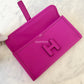 HERMES Jige Elan 29 Veau Swift Clutch Magnolia C Stamp