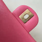 CHANEL 21S Pink Caviar Top Handle Rectangular Mini Brushed Gold Hardware