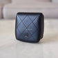 CHANEL 24S So Black Goatskin Square Pouch Coin Purse