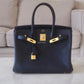 HERMES Birkin 30 Noir Black Epsom Gold Hardware Y Stamp