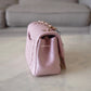 CHANEL 21S Iridescent Light Pink Calfskin Rectangular Mini Bag Light Gold Hardware