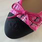 CHANEL CC Pink Multicolour Tweed Ballet Shoes Size 38 EU