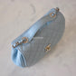 CHANEL 22P Light Blue Caviar Medium Business Affinity Light Gold Hardware