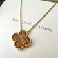 VAN CLEEF ARPELS VCA 18KT Yellow Gold Tiger Eye Vintage Alhambra 2021 Pendant Necklace