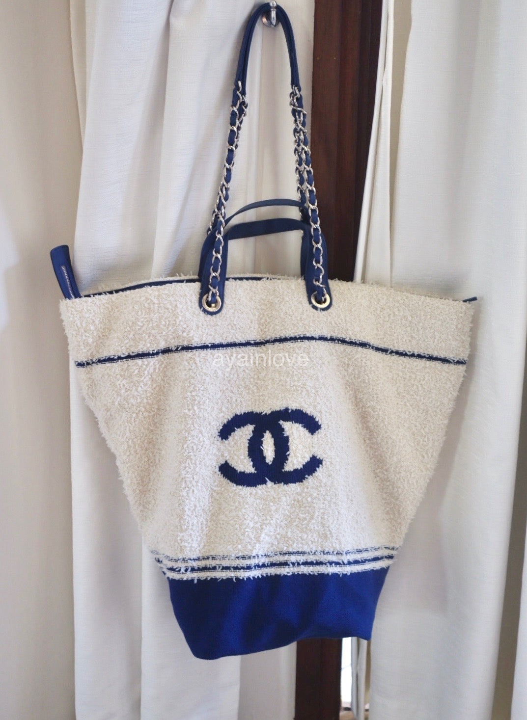 CHANEL 19P Deauville Biarritz Venise 4 Ways Navy Ecru Tweed Tote Bag S AYAINLOVE CURATED LUXURIES