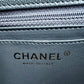 CHANEL 18B Grey Caviar Rectangular Mini Flap Bag Light Gold Hardware