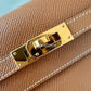 HERMES Kelly Long Wallet Gold Epsom Gold Hardware Z Stamp