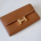 HERMES Constance To Go 18 CTG Clutch Gold Epsom Gold Hardware Z Stamp