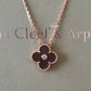 VAN CLEEF ARPELS VCA 18KT Rose Gold Limited 2023 Holiday Pendant Necklace Silver Obsidian Diamond Vintage Alhambra