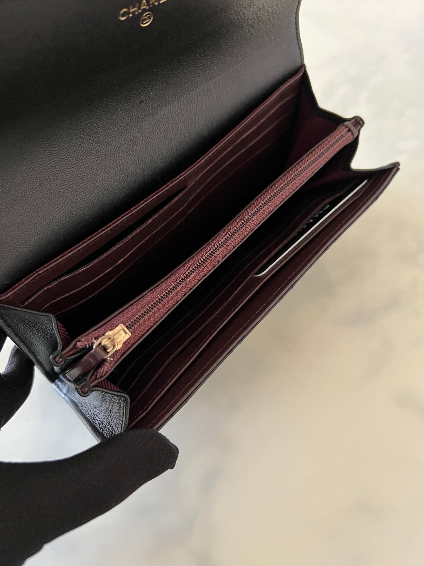 CHANEL Classic Black Calfskin Reissue 2.55 Long Clutch Flap Wallet Gold Hardware