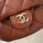 CHANEL Mini Duma Dark Brown Drawstring Double Pocket Backpack Microchipped Light Gold Hardware