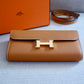 HERMES Constance To Go 18 CTG Clutch Epsom Toffee Brown Gold Hardware