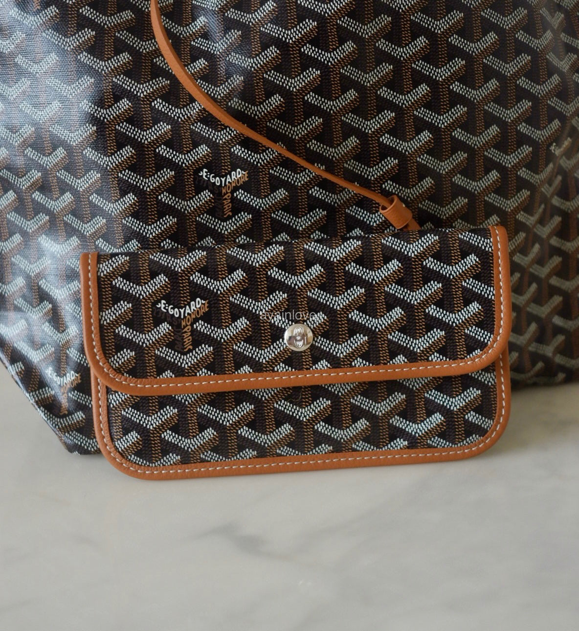 GOYARD St Saint Louis PM Brown and Black Tote Bag 2024