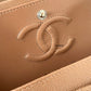 CHANEL 23P Dark Beige Caviar Small Classic Flap Light Gold Hardware