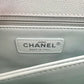 CHANEL 21K Iridescent Blue Caviar Quilted Small Coco Handle 24 cm Flap Bag Microchipped Rainbow Hardware