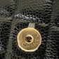 CHANEL Black Caviar Microchipped Classic Wallet On Chain Gold Hardware