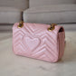 Gucci GG Marmont Mini Matelassé Pink Leather Shoulder Bag