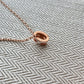 HERMES Mini H Pop Marron Glace Necklace Rose Gold Hardware