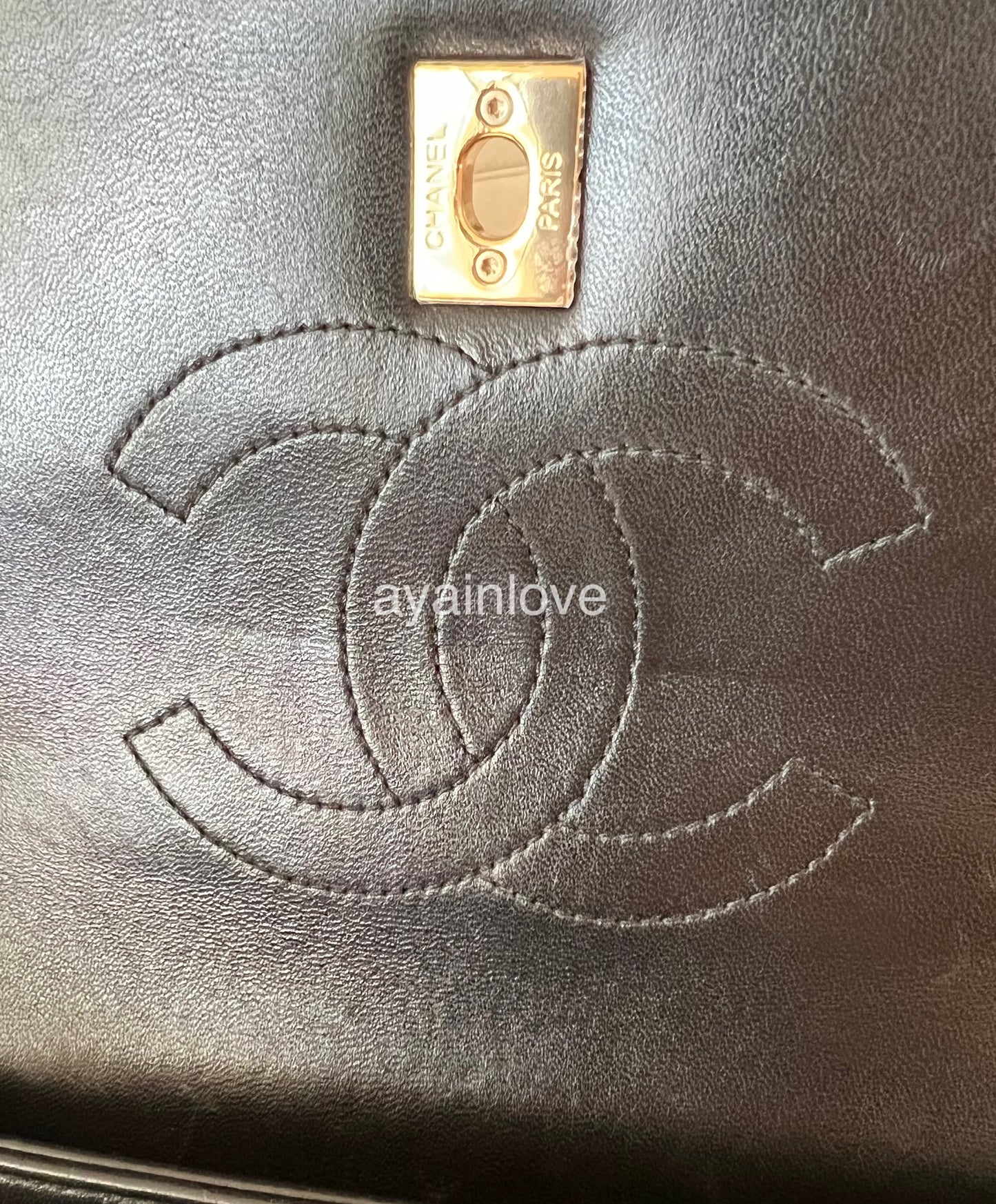 CHANEL Black Small Trendy Flap Bag Light Gold Hardware
