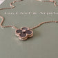 VAN CLEEF ARPELS VCA 18KT Rose Gold Limited 2023 Holiday Pendant Necklace Silver Obsidian Diamond Vintage Alhambra