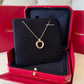 CARTIER Trinity Diamonds 18KT Rose Gold Yellow Gold White Gold Pendant and Rose Gold Necklace