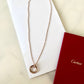 CARTIER Trinity Diamonds 18KT Rose Gold Yellow Gold White Gold Pendant and Rose Gold Necklace