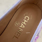 CHANEL CC Purple Multicolour Tweed Ballet Shoes Size 38 EU