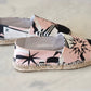 CHANEL 19C Star Pink White Canvas Espadrilles Shoes Size 37 EU