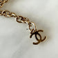 CHANEL 23P Round CC Heart Details Adjustable Necklace Gold Hardware