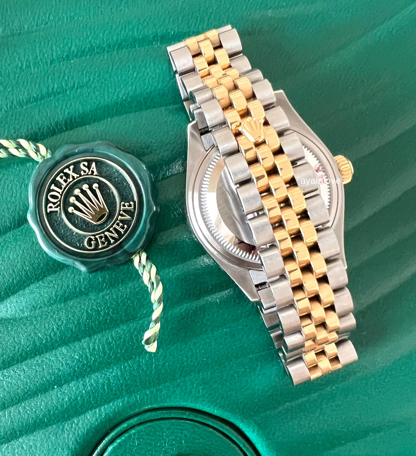 ROLEX Datejust 28 Champagne 10 Diamonds Dial Fluted Bezel Two-Tone Jubilee Bracelet 279173