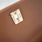 CHANEL 21P Caramel Brown Caviar Small Coco Handle 24 cm Light Gold Hardware