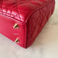 DIOR Small Lady Dior Red Cannage 2019 Light Gold Hardware