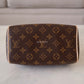 LOUIS VUITTON LV Monogram Speedy 20 Bandouliere Bag Black Strap