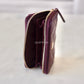 CHANEL 24B Burgundy Caviar Zippy Card Holder Wallet Light Gold Hardware