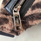 FENDI Forever FF Sheep Sherling Brown Belt Bag Silver Hardware