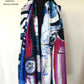 CHANEL Exclusive Silk Large Shawl Scarf Stole CC Car 2016