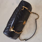 CHANEL Black Caviar Chevron Large Coco Handle 29 cm Flap Bag Brushed Gold Hardware