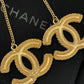 CHANEL Baroque Large CC Dangle Stud Earrings Gold Hardware