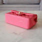 CHANEL 21S Pink Caviar Top Handle Rectangular Mini Brushed Gold Hardware