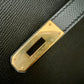 HERMES Kelly 32 Noir Black Epsom Sellier Gold Hardware X Stamp