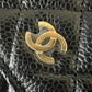 CHANEL Black Caviar Microchipped Classic Wallet On Chain Gold Hardware