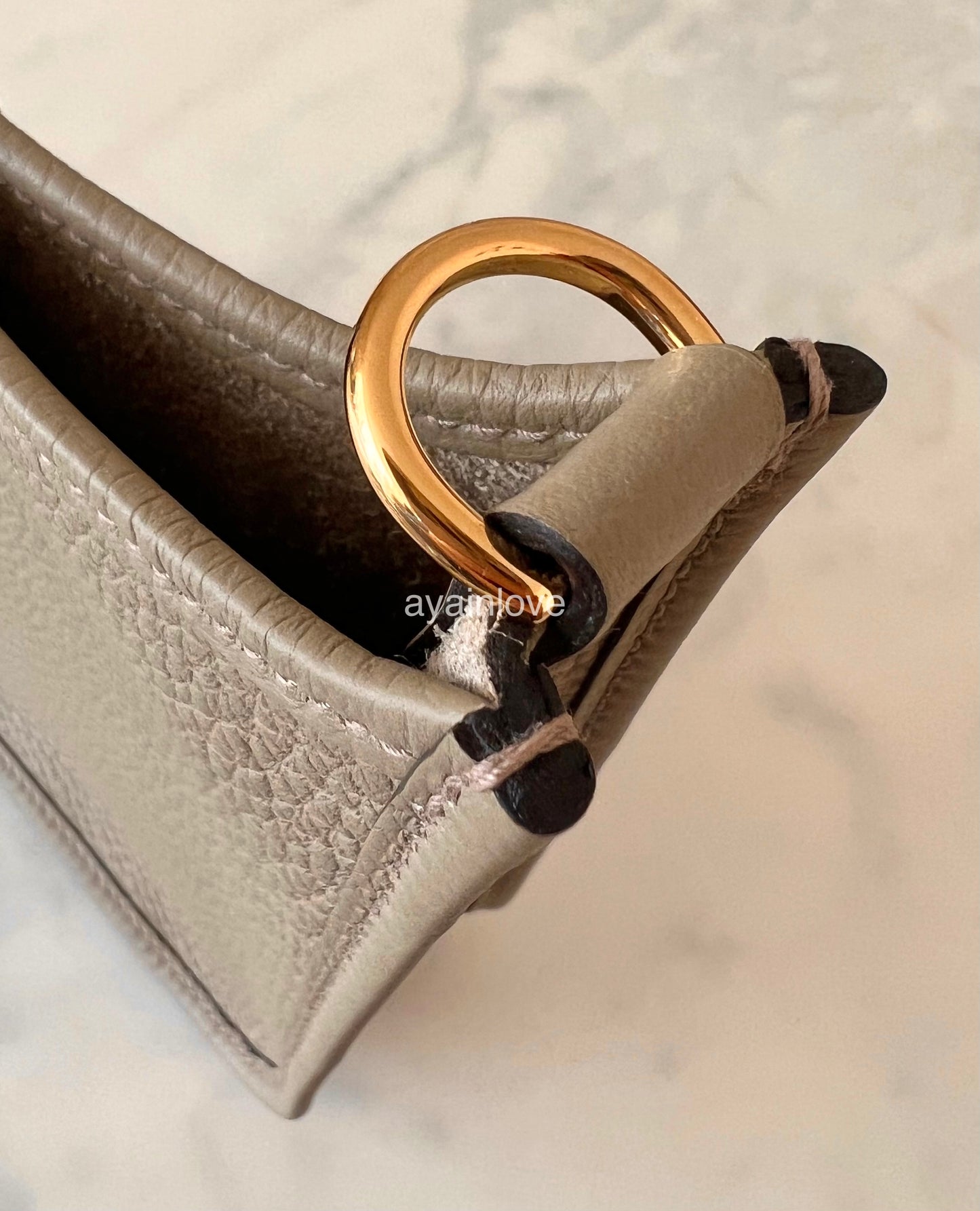 HERMES Mini Evelyne TPM 16 Amazone Beige Marfa Gold Hardware W Stamp