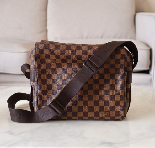 LOUIS VUITTON LV Naviglio Damier Ebene Messenger Bag