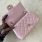 CHANEL 21S Iridescent Light Pink Calfskin Rectangular Mini Bag Light Gold Hardware