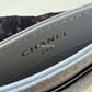 CHANEL 21A Dove Grey Caviar Flat Card Holder Light Gold Hardware