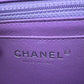 CHANEL 20C Purple Lambskin Quilted Rectangular Mini Flap Bag Silver Hardware