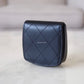 CHANEL 24S So Black Goatskin Square Pouch Coin Purse